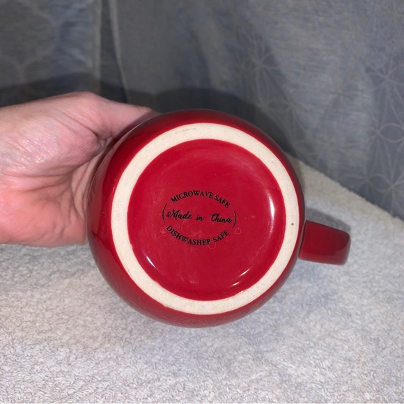 coffee/tea mug 8oz cup - Mr. French bulldog -red, blue polkadot bow tie- fun mug - Picture 7 of 15